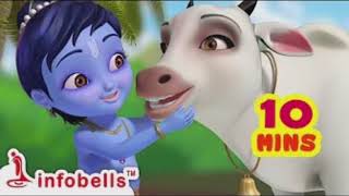 cowcartoon  short video  wo krishna hai song  cow gaya meri aati hai mujhko doodh pilati hai [upl. by Naerda]