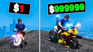 1 to 1000000 Police Bike in GTA 5 [upl. by Yrak]