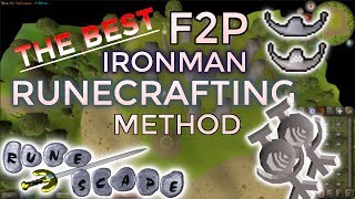 OSRS The Best F2P Ironman Runecrafting Method [upl. by Enelad652]