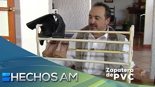 Hechos a mano  Cómo hacer una zapatera de pvc [upl. by Monjo686]