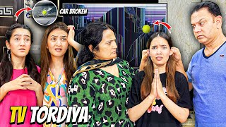 Broken TV Prank On My Family🤣Gari Ki Screen Tordi😰Sistrology [upl. by Areit887]