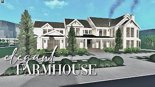 Bloxburg Elegant Modernized Farmhouse  No Large Plot  Large Realistic House Build [upl. by Ytirahs632]