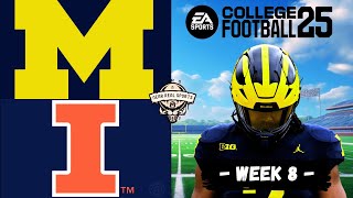 MICHIGAN vs ILLINOS  WEEK 8  College Football 25 Prediction [upl. by Anoerb]