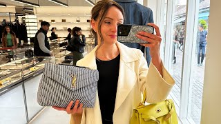 70 OFF BAGS 🔥 LUXURY SHOPPING at BICESTER VILLAGE ft YSL Gucci Prada [upl. by Snell]