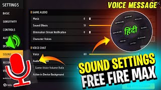 Free Fire Sound Setting  Free Fire Mic Problem  Free Fire Setting [upl. by Daniyal]