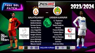 PES 2013 YAMASI 20232024 ÜCRETSİZ SÜPER LİGTFF 1LİG ve TÜM LİGLERDE GÜNCEL KADROLAR [upl. by Walley]