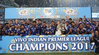 Mumbai Indians MI beat Rising Pune Supergiant RPS by 4 wickets to win IPL 2017 [upl. by Gottuard]