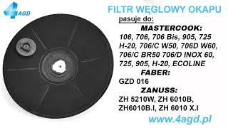 Filtr węglowy okapu Mastercook 706 725 106 ECOLINE 106 706 706 BIS 706C W50 706D W60 706C BR50 [upl. by Alad]