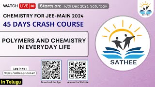 Chemistry For JEEMain 2024  Polymers amp Chemistry in Everyday Life  Y Monalisa  TeluguD23 [upl. by Edra]