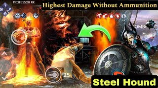 STEEL HOUND SET Raid Test With And Without Ammunition ‼️ Deal 38k Damage1Round without Ammunition 💀 [upl. by Enitram]