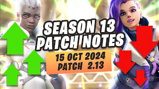 SOMBRA FINALLY NERFED Overwatch Season 13 Patch Notes [upl. by Agnew835]