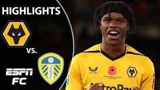 Boubacar Traore wins it late for Wolves vs Leeds  Carabao Cup  ESPN FC Highlights [upl. by Eelrefinnej370]