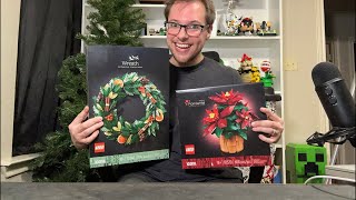 building LEGO icons poinsettia amp wreath  10370 amp 10340 [upl. by Domella]