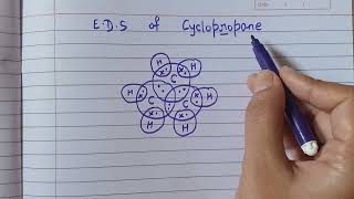 Trick to draw electron dot structure of cyclopropane [upl. by Gaddi]