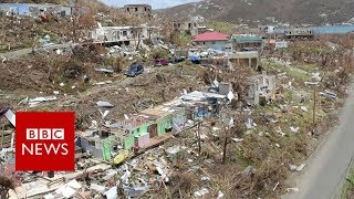 Hurricane Irma wreaks havoc in British Virgin Islands  BBC News [upl. by Nnahgaem]