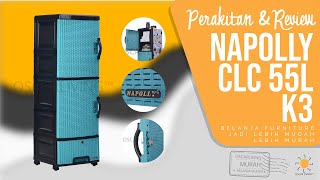 PERAKITAN amp REVIEW NAPOLLY CLC 55L K3 LEMARI PLASTIK MINIMALIS  OSCARLIVING™ [upl. by Ane]