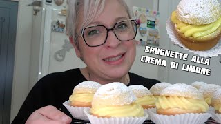 SPUGNETTE alla CREMA DI LIMONE dolci soffici e facilissimi da fare [upl. by Naillij488]