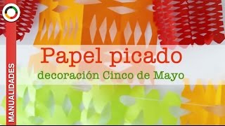 Cómo hacer PAPEL PICADO para la decoración del cinco de mayo [upl. by Anahoj]