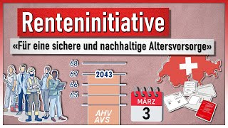 «Für eine sichere und nachhaltige Altersvorsorge» Renteninitiative  Volksabstimmung 3 März 2024 [upl. by Kcirdnekel580]