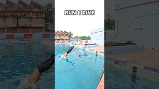 Deep Water Fun  Run amp Dive 🏊🏻‍♀️ swimmingtips swimmingpool dive deepwater [upl. by Almond966]