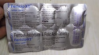 Fericip Xt Tablet Uses  Ferrous Ascorbate amp Folic Acid Benifit [upl. by Lorolla]