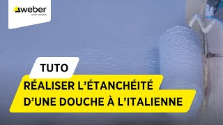 Comment réaliser l’étanchéité et la pose de carrelage dans une douche à l’italienne  l Weber [upl. by Mali]