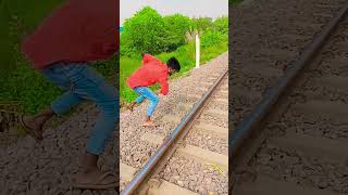 Train horn 🥳📯trending viralvideo comedy funny train surajrox [upl. by Rogozen]