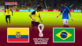 ECUADOR vs BRAZIL  FIFA World Cup 2022 Qualifiers  eFootball PES 2021 Gameplay [upl. by Killian]