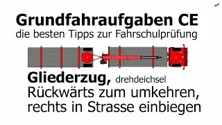 die besten TIPS so gehts einfacher Animiert  LKW CE Gliederzug Anhänger Rückwärts Fahren [upl. by Ardnohs]