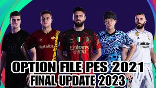 OPTION FILE JACKLIEE UPDATE 10 MARET 2023 UNTUK PES 2021 PS4 PS5 ORIGINAL [upl. by Bitthia]