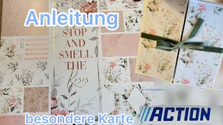 Besondere Karte basteln 💕 mit Action Block 🤩 besondere Karte ganz einfach 💕 watch me Craft😘 👍 [upl. by Acissey]