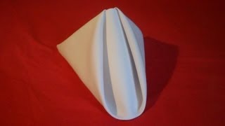 How To Fold Napkins  Pyramid Fold Napkin Folding Video [upl. by Georgianna232]