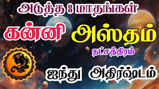 Kanni rasi Hastham nakshatra palangal கன்னி ராசி அஸ்தம் நட்சத்திரம் அடுத்த 8 மாதங்கள் நடக்கும் பலன் [upl. by Arihaz235]