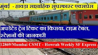 Howrah Mumbai Superfast Express  Train Information  12869 Train  Via Nagpur durg tata [upl. by Annas532]