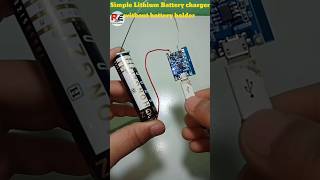 Amazing 18650 Battery holder Hack Simple 18650 battery holder at home shorts viral drtv [upl. by Terrena914]