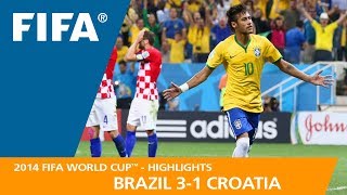 Brazil v Croatia  2014 FIFA World Cup  Match Highlights [upl. by Eidde]