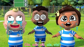 Cocomelon Soccer Song Football Song Funny Laughing and Cute Facial Expressions [upl. by Nirehtac966]