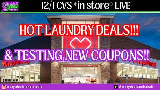 121 CVS in store LIVE STOCKUP ON LAUNDRY CARE  TESTING NEW COUPONS  SUPER EASY DEALS cvshaul [upl. by Prent928]