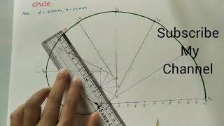 Involute With Normalamp TangentEngg Drawing Engg Graphics [upl. by Arleta408]