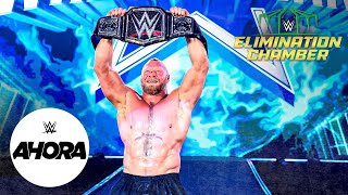 Brock Lesnar CAMPEÓN en Elimination Chamber WWE Ahora Feb 19 2022 [upl. by Aratahs]