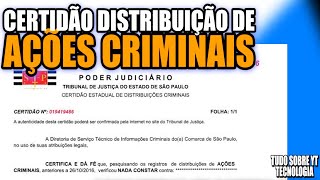 COMO EMITIR A CERTIDÃO DE DISTRIBUIÇÃO DE AÇÕES CRIMINAIS [upl. by Enidan474]