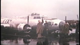 World War Two Archive Film B17s Having a OOPS Day at station 109 Podington [upl. by Nnail920]