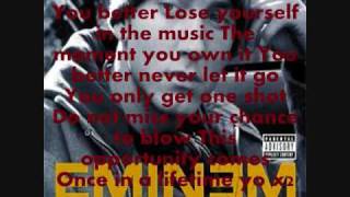 Eminem  Lose Yourself  Dirty WITH LYRICS [upl. by Anirba]