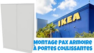 Montage IKEA PAX Armoire avec portes colissantes  IKEA PAX wardrobe Assembly with sliding doors [upl. by Pyotr]