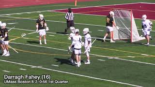 UMass Boston Lacrosse vs American International College AIC Highlights 5121 [upl. by Gnilsia]