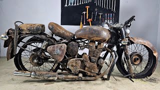 Old Bullet Full Restoration  Royal Enfield Old Bullet Restored And Modified🔴 [upl. by Stevenson178]