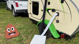 Never use a USED SEWER HOSE for a Teardrop Camper Air Conditioner install [upl. by Nahgeem]