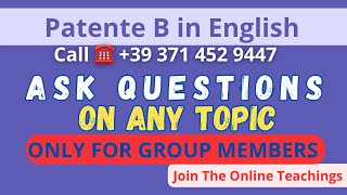 Patente B in ENGLISH  QUESTIONS AND ANSWERS ON ANY TOPIC [upl. by Holub]