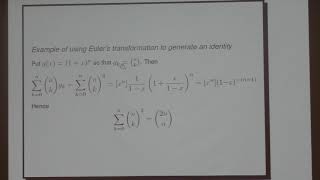 Riordan Arrays by Michael Allen 2 [upl. by Aicela244]