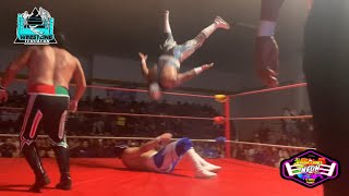 ¡CMLL e IWRG HBlue PantherFreelance Vs VirusRey Halcón [upl. by Ahtekal]